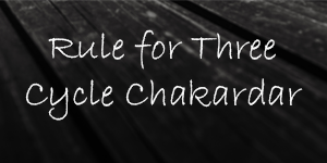 Rule For Three Cycle Chakardar